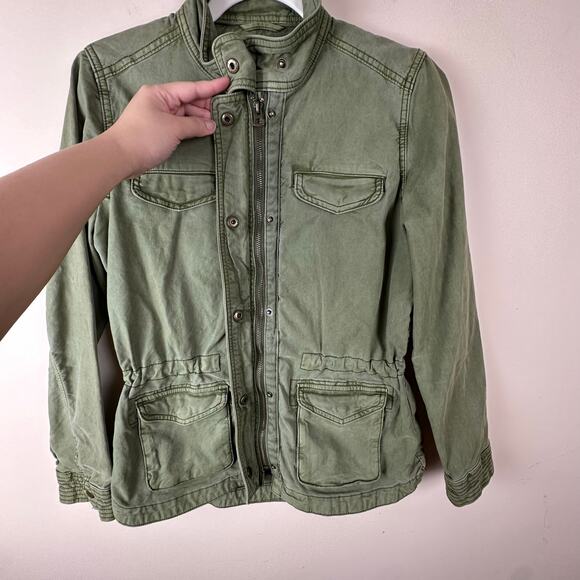 Lucky Brand Utility Jacket Womens Size XS Military Cargo Gorpcore Safari Outdoor - Picture 5 of 14